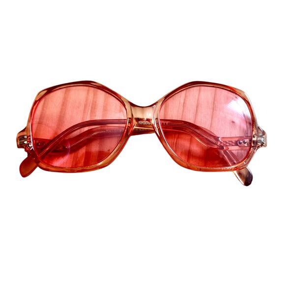 Vintage Accessories - Vintage 80s Pink Glasses Kenmark Kitty Frames